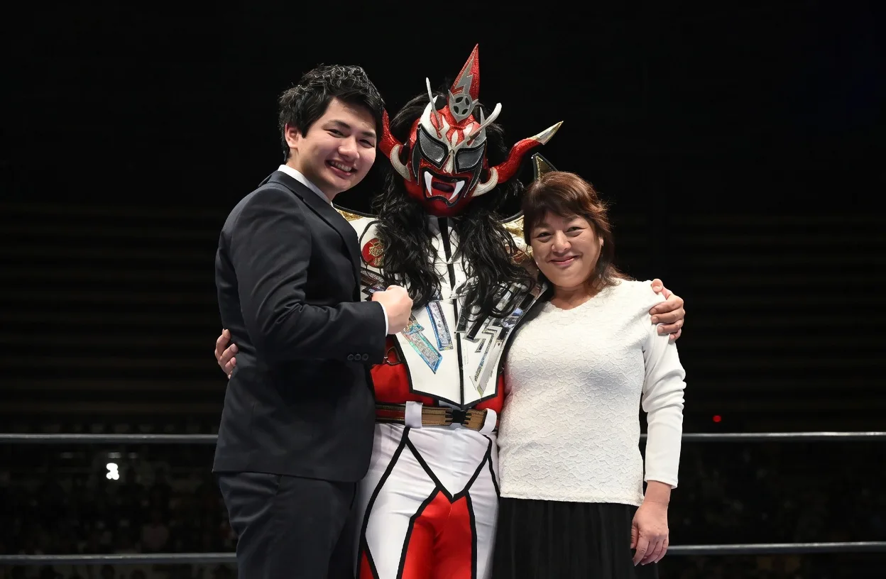 Jushin Thunder Liger during a dramatic arena entrance moment